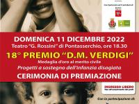 Premio Verdigi: domenica 11 dicembre l'edizione 2022 al Teatro Rossini