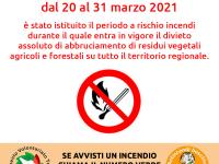 Divieto di abbruciamento dal 20 al 31 marzo