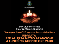 "Luce su Gaza" rinviata per allerta meteo