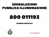 Segnalazioni pubblica illuminazione: numero verde