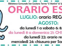Biblioteca Comunale-orario estivo