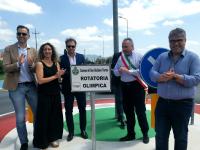 L'inaugurazione della rotatoria Olimpica